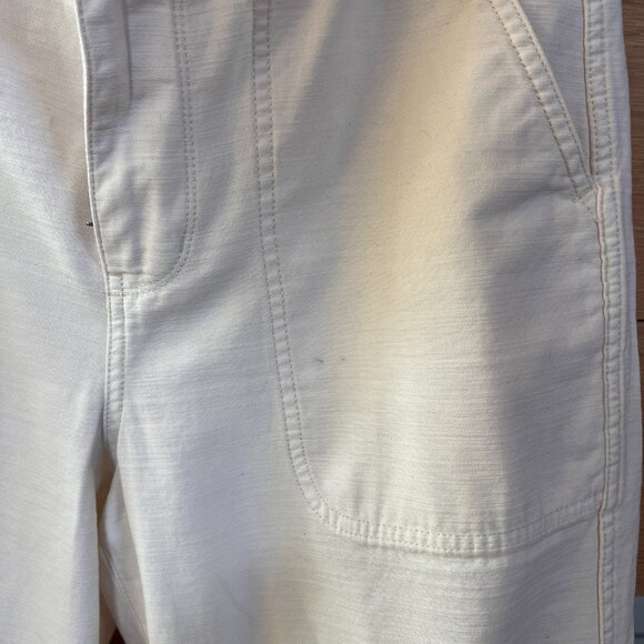J. Crew White Cotton Cropped Barrel Leg Pant size 8 - Picture 5 of 5